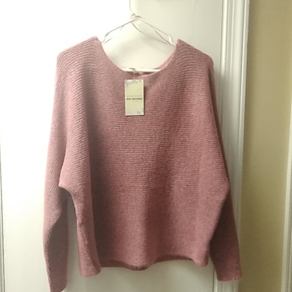 mauve long sleeve Short sweater